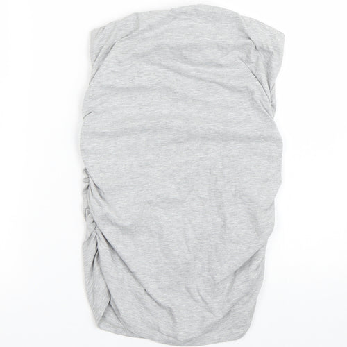 Dorothy Perkins Womens Grey   Wrap T-Shirt Size 10