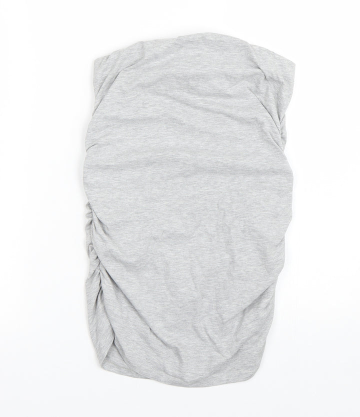 Dorothy Perkins Womens Grey   Wrap T-Shirt Size 10