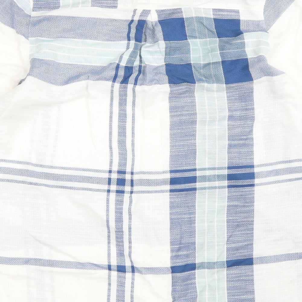 Matalan Womens Blue Check  Basic Button-Up Size 10