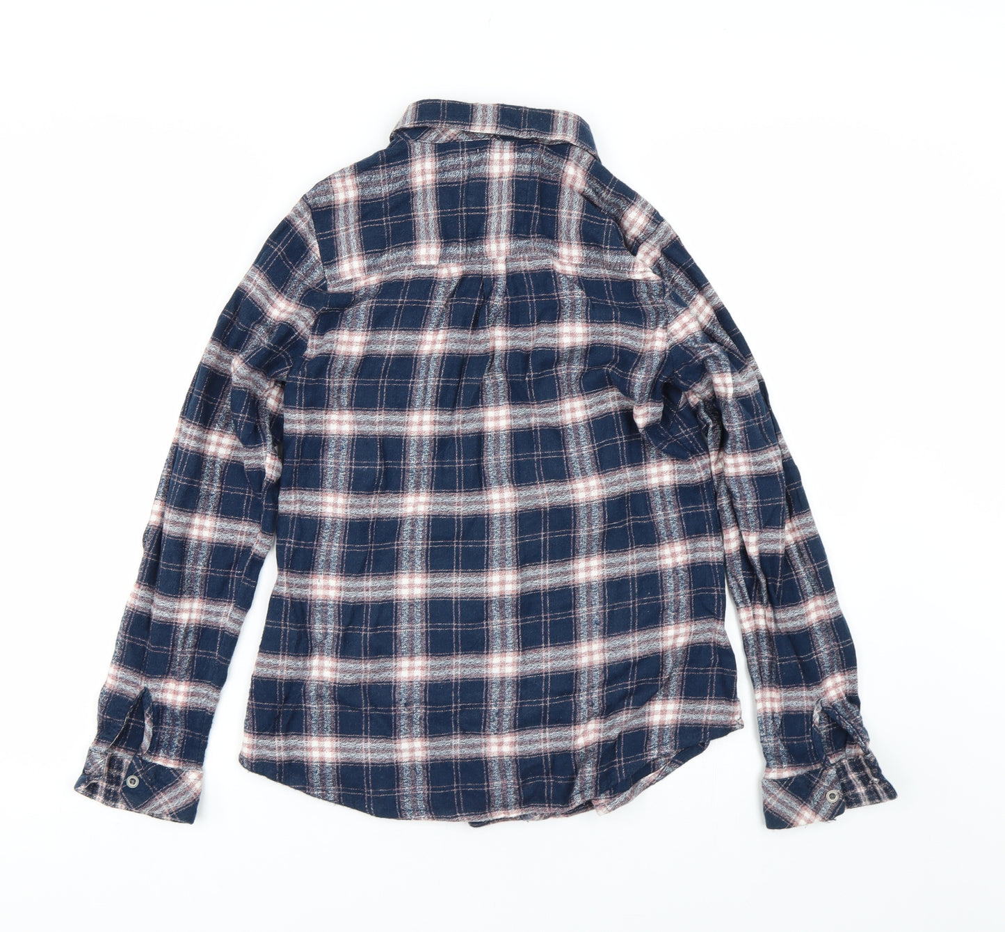 Matalan Womens Blue Check  Basic Button-Up Size 12