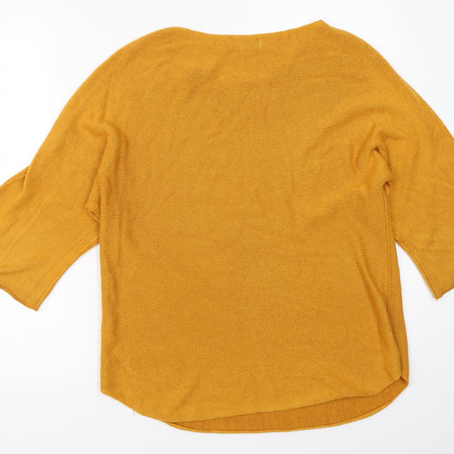 Isabella D Womens Yellow   Pullover Jumper Size M