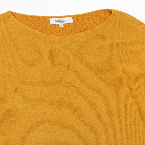 Isabella D Womens Yellow   Pullover Jumper Size M