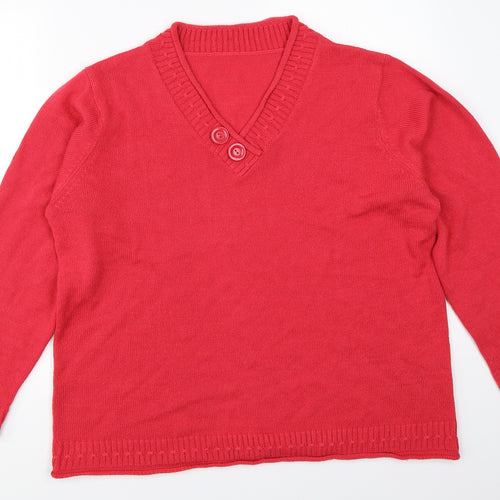 Daxon Womens Red   Pullover Jumper Size 20