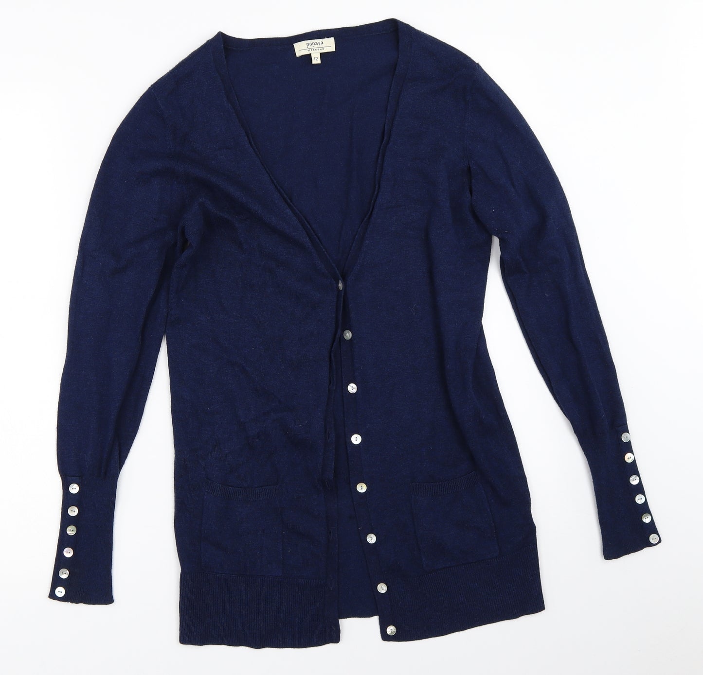 Matalan Womens Blue   Cardigan Jumper Size 12