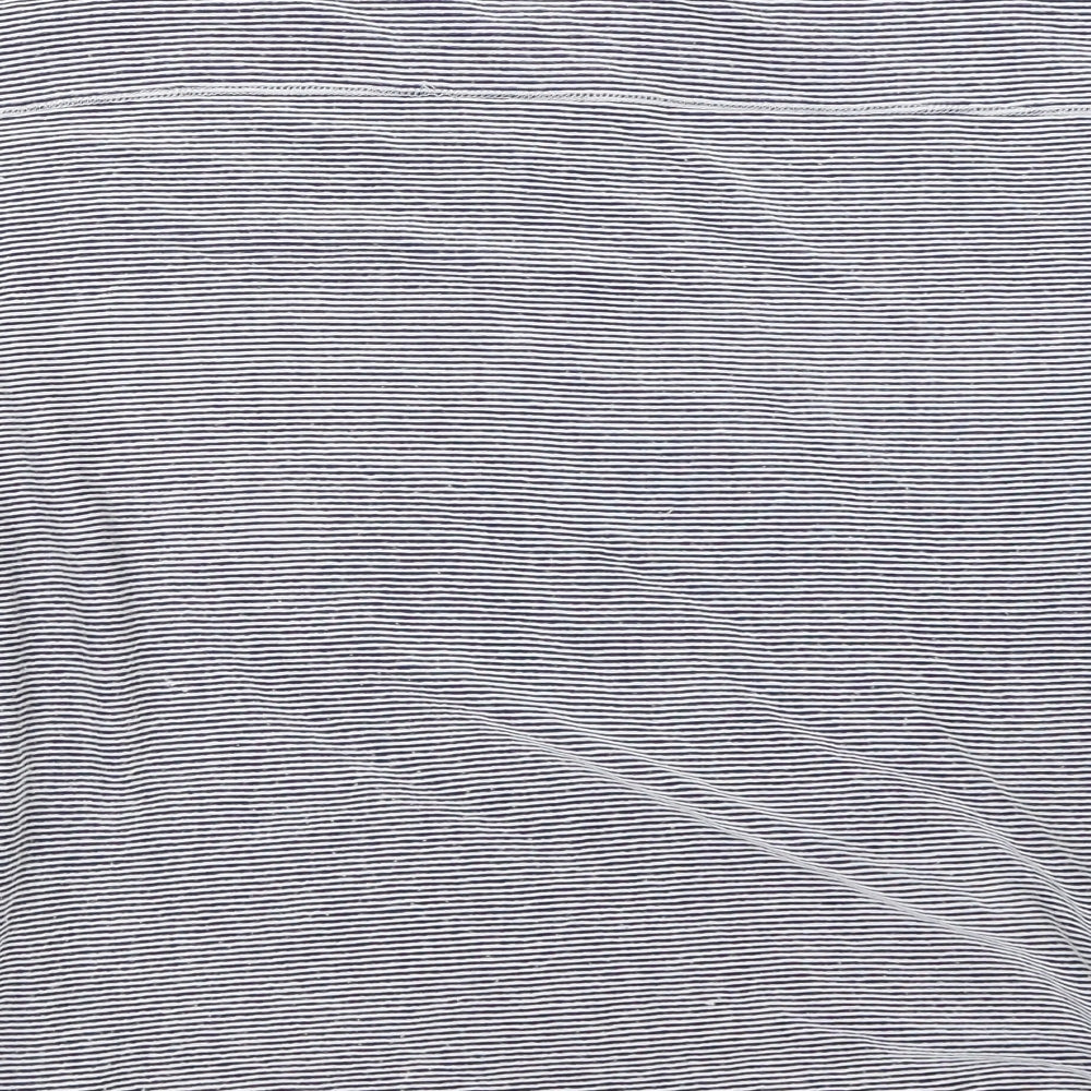 Christian Siriano Womens Blue Striped  Basic T-Shirt Size M
