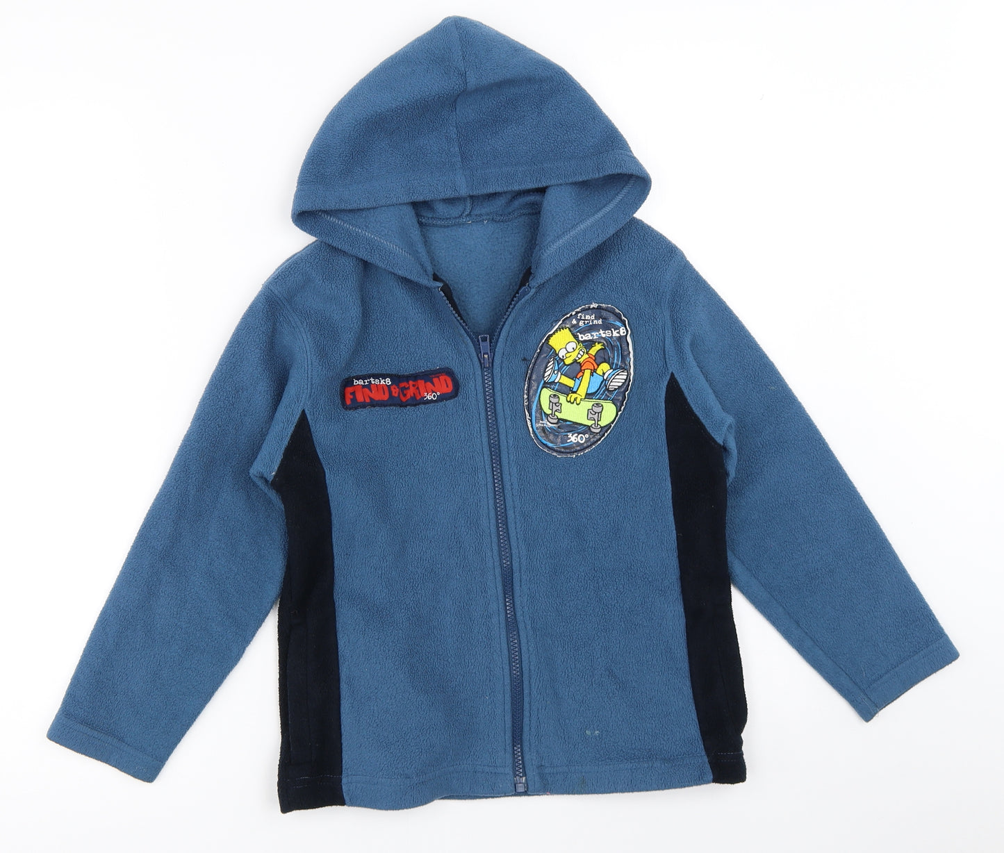 BHS Boys Blue  Fleece Jacket  Size 7-8 Years  - Bart Simpson