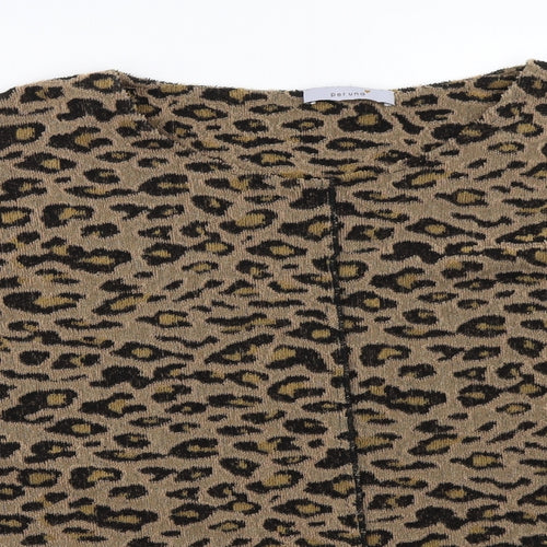 Per Una Womens Beige Animal Print  Pullover Jumper Size 18