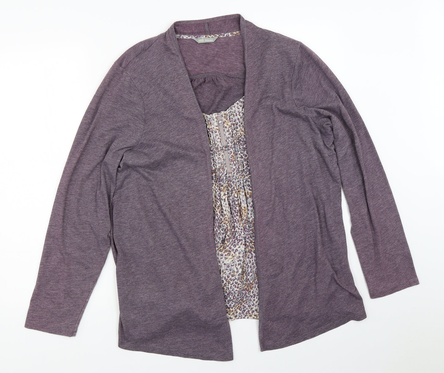 Marks and Spencer Womens Purple   Cardigan Jumper Size 20