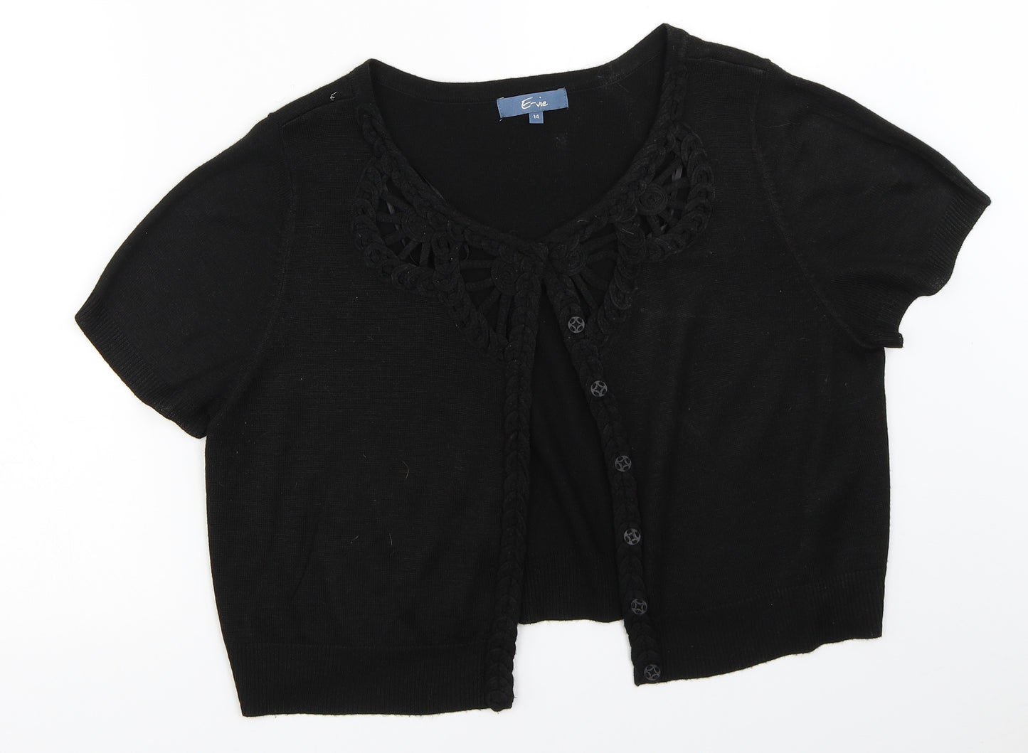 Evie Womens Black   Cardigan Jumper Size 14