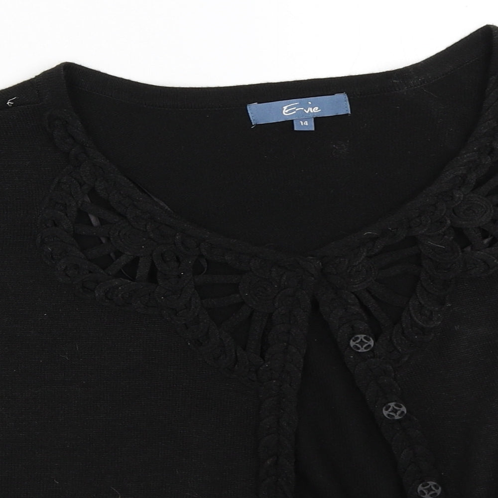 Evie Womens Black   Cardigan Jumper Size 14