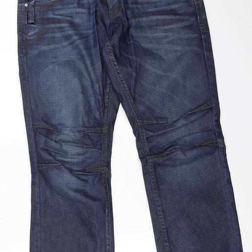 JACK & JONES Mens Blue  Denim Straight Jeans Size 36 in L32 in