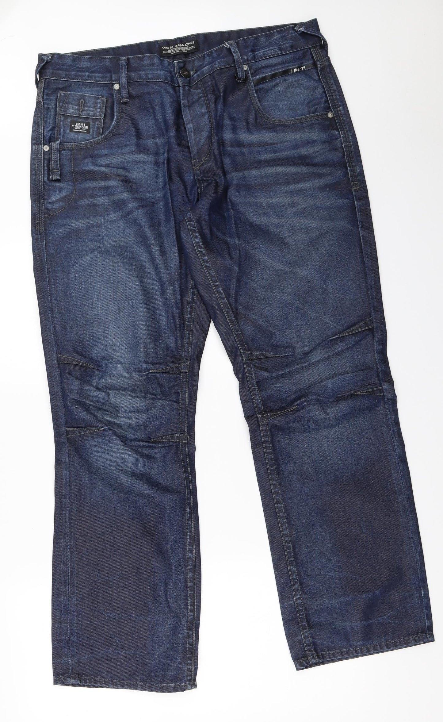 JACK & JONES Mens Blue  Denim Straight Jeans Size 36 in L32 in