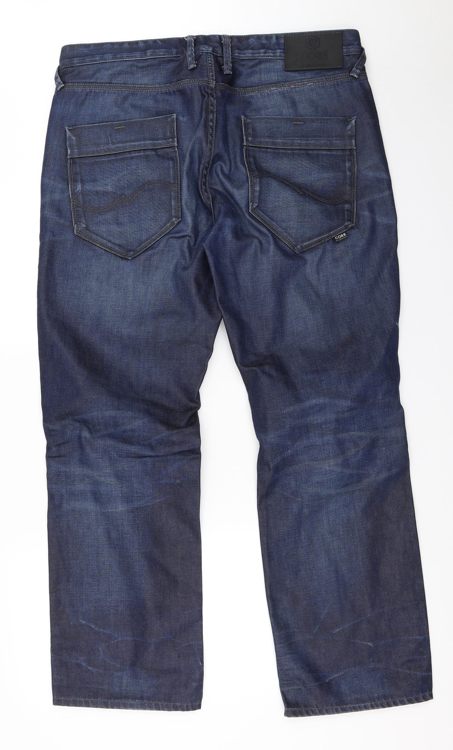 JACK & JONES Mens Blue  Denim Straight Jeans Size 36 in L32 in