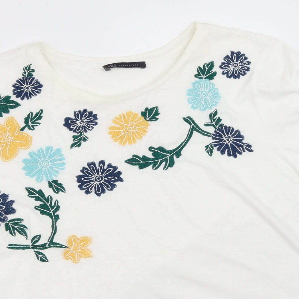 Marks and Spencer Womens White   Basic T-Shirt Size 20