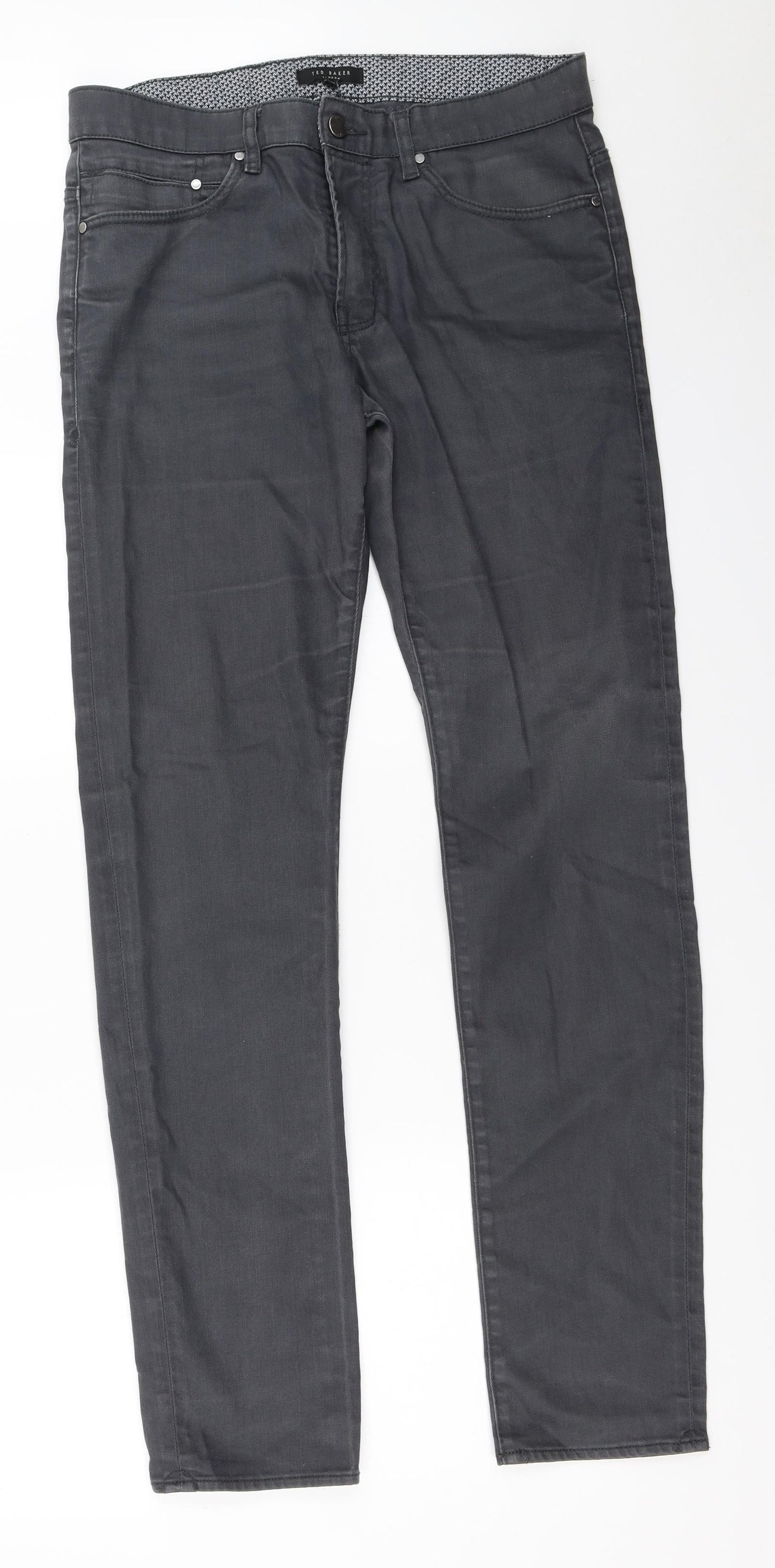 Ted Baker Mens Grey   Straight Jeans Size 32 in L32 in