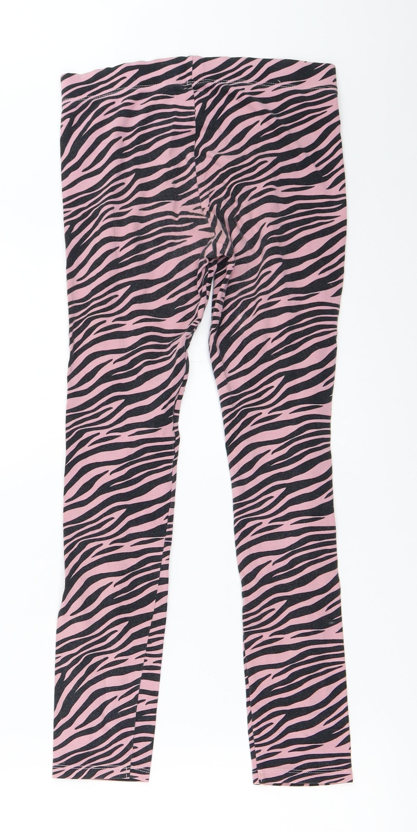 Marks and Spencer Girls Pink Animal Print  Capri Trousers Size 10-11 Years - Leggings