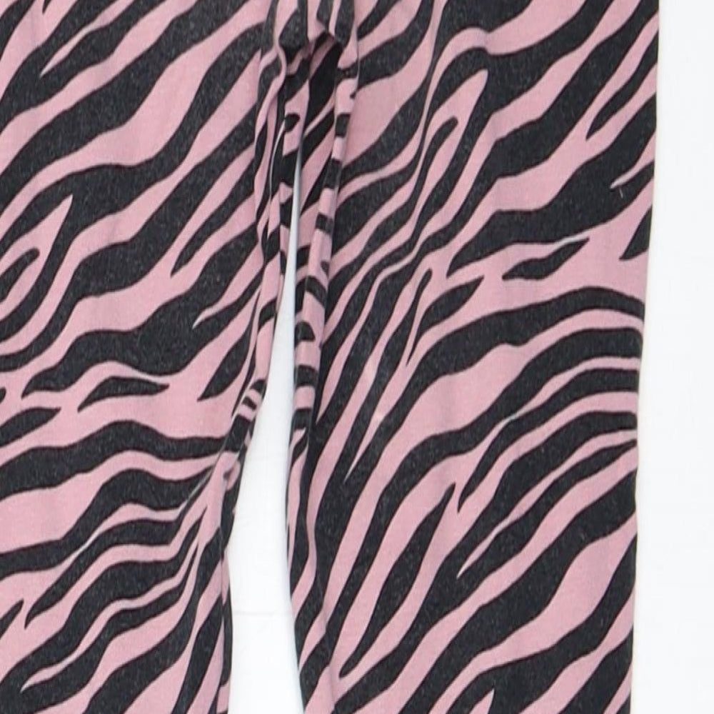 Marks and Spencer Girls Pink Animal Print  Capri Trousers Size 10-11 Years - Leggings