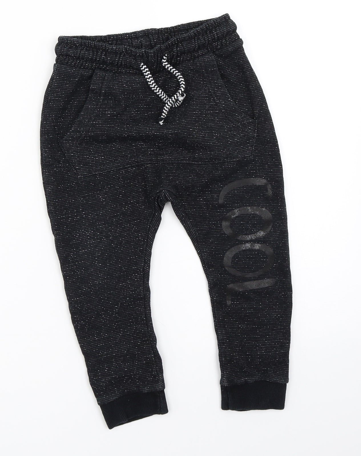 George Boys Black   Jogger Trousers Size 2-3 Years