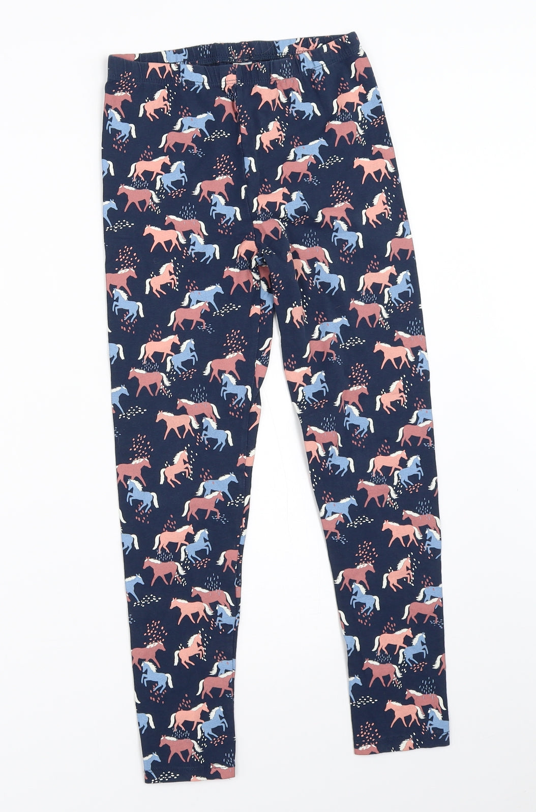 TU Girls Blue   Capri Trousers Size 10 Years - horse leggings