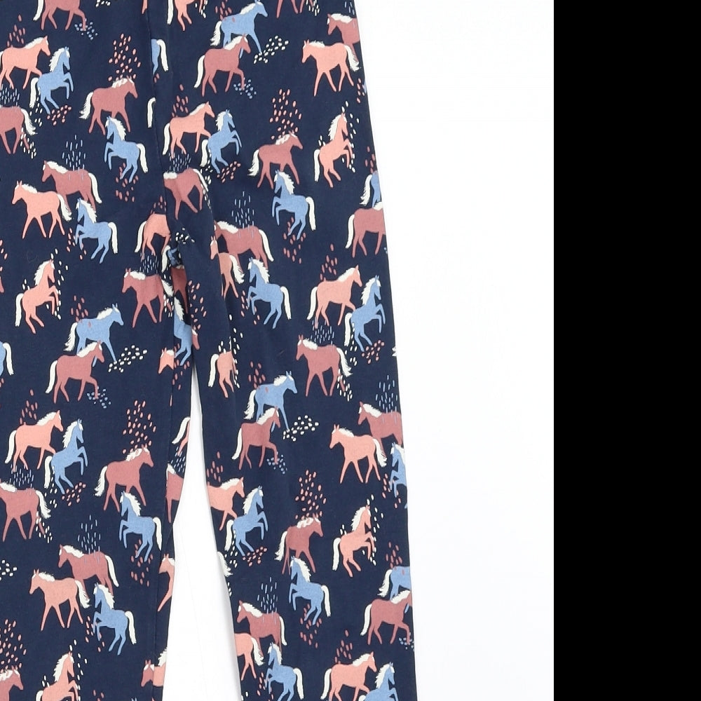 TU Girls Blue   Capri Trousers Size 10 Years - horse leggings