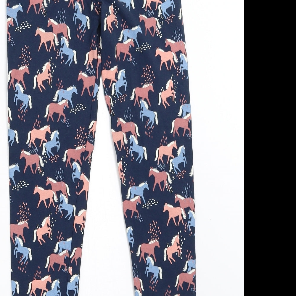 TU Girls Blue   Capri Trousers Size 10 Years - horse leggings