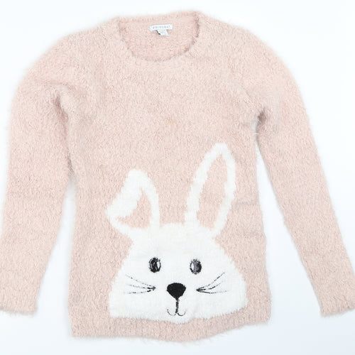 Primark Girls Pink   Pullover Jumper Size 12-13 Years
