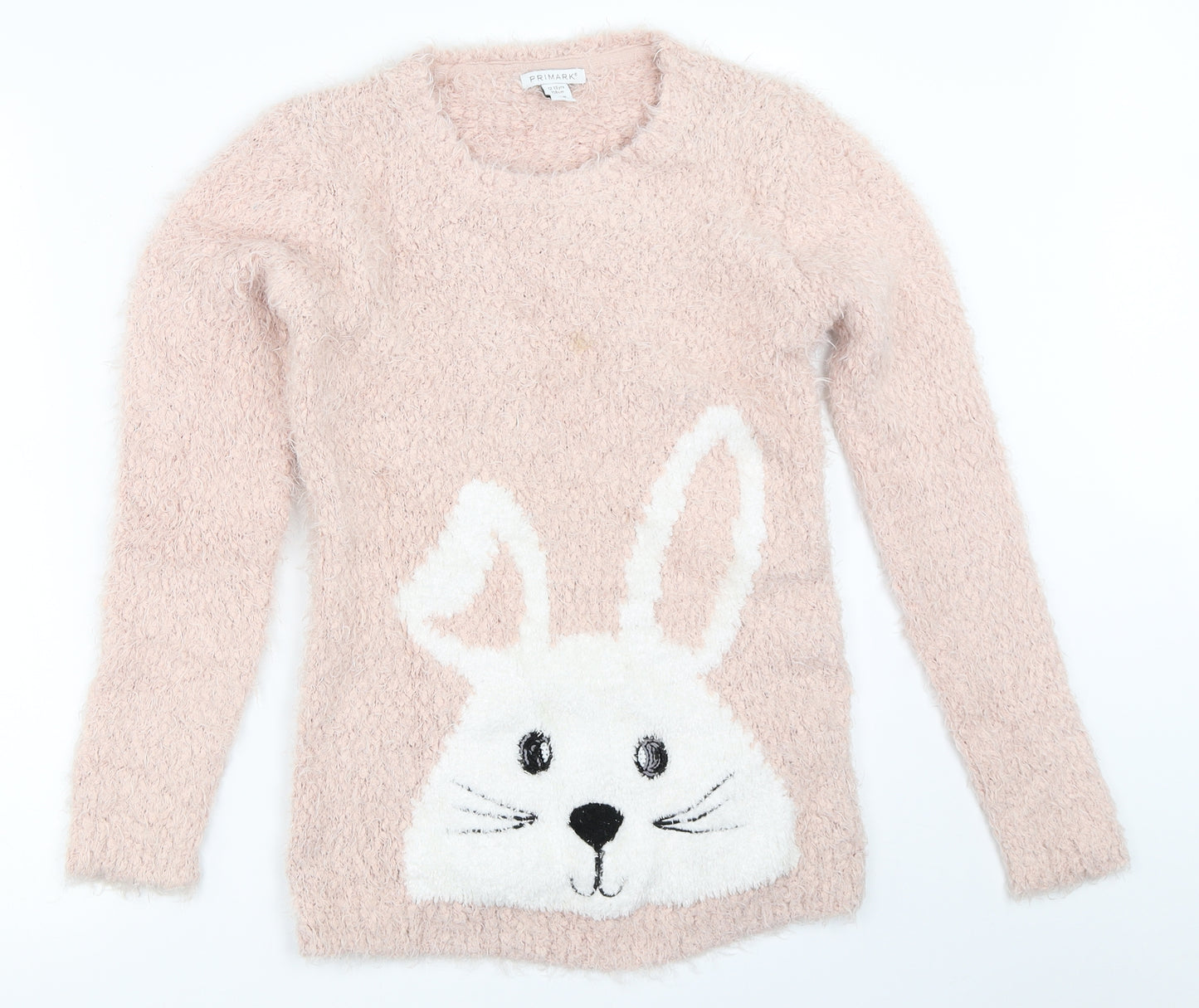 Primark Girls Pink   Pullover Jumper Size 12-13 Years