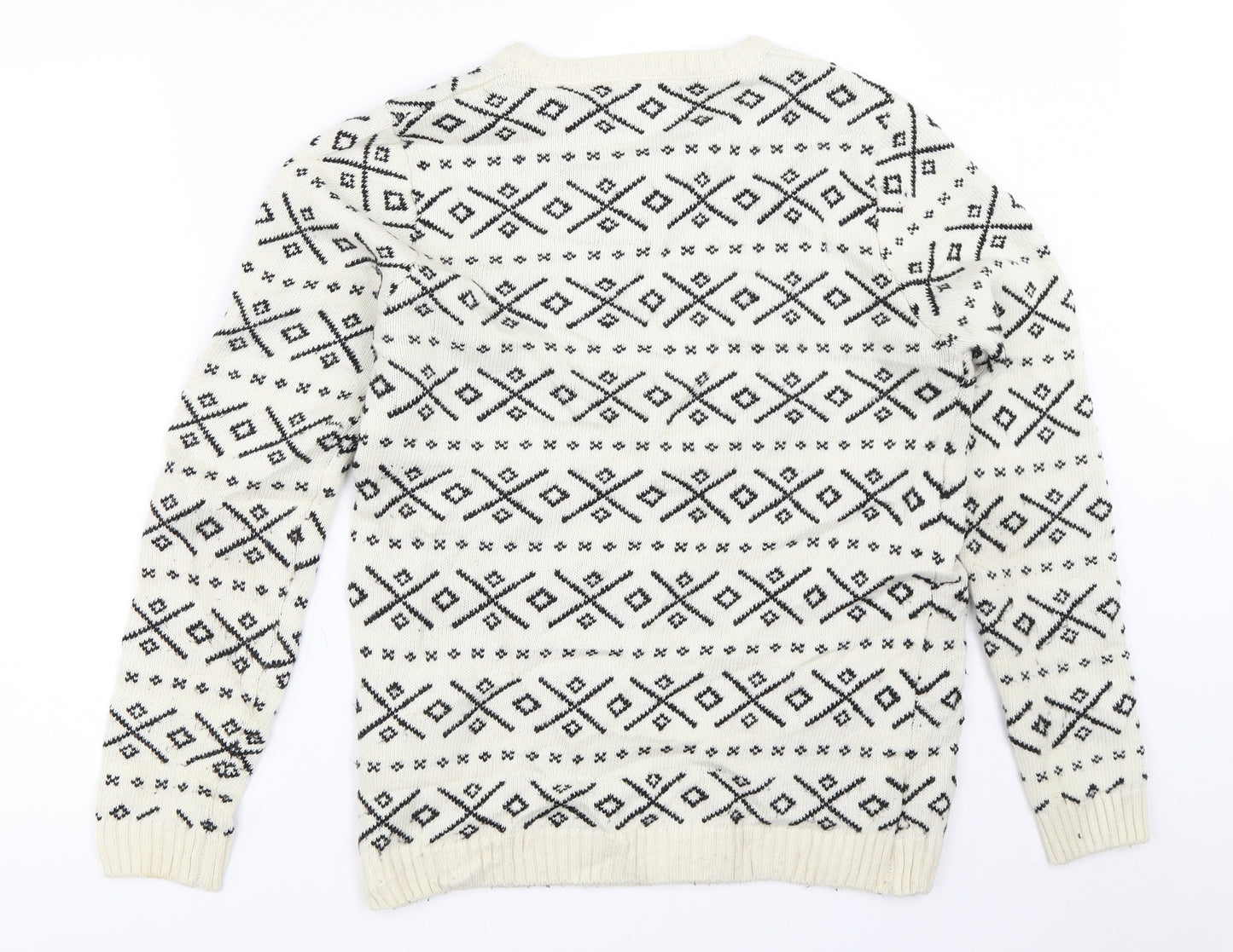 Pull&Bear Womens Ivory   Pullover Jumper Size S