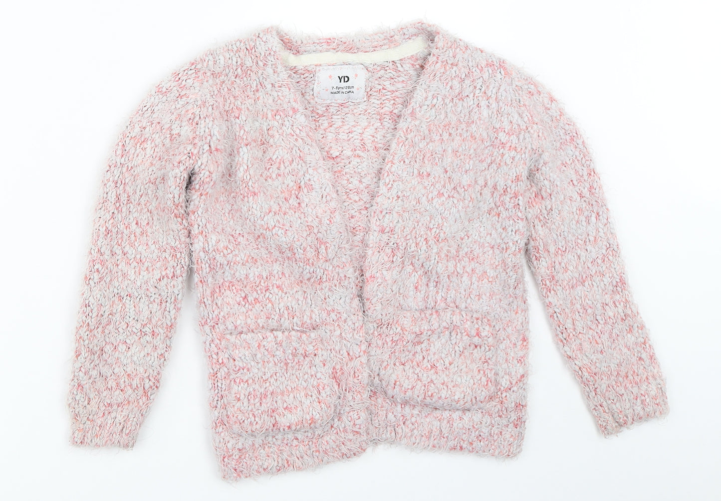 YD Girls Pink   Cardigan Jumper Size 7-8 Years