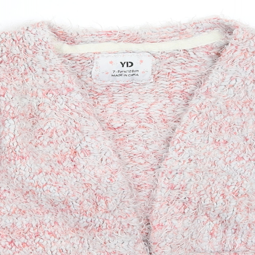 YD Girls Pink   Cardigan Jumper Size 7-8 Years