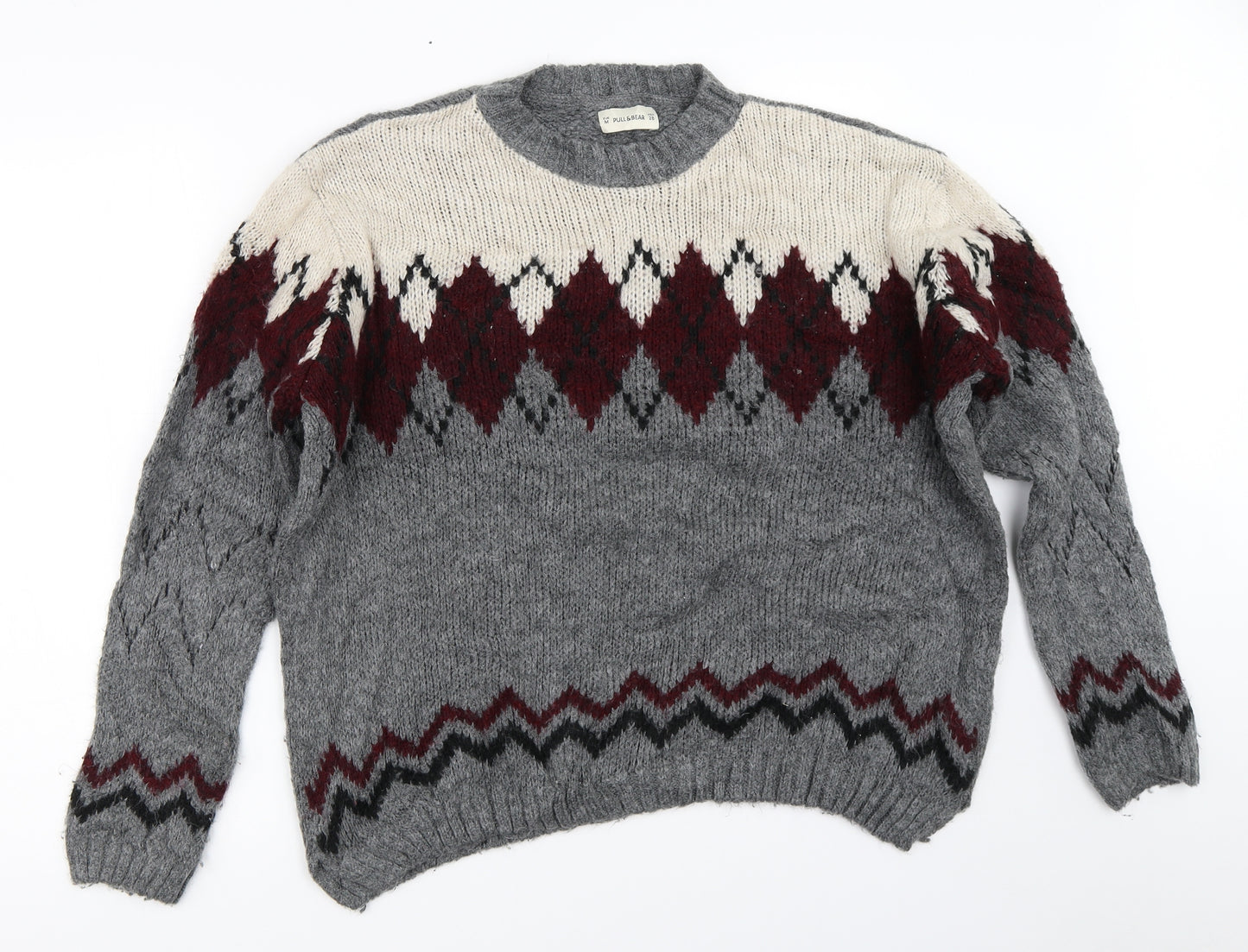 Pull&Bear Womens Grey   Pullover Jumper Size M