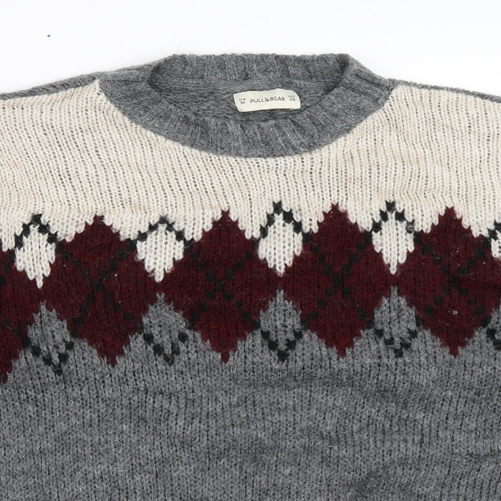 Pull&Bear Womens Grey   Pullover Jumper Size M