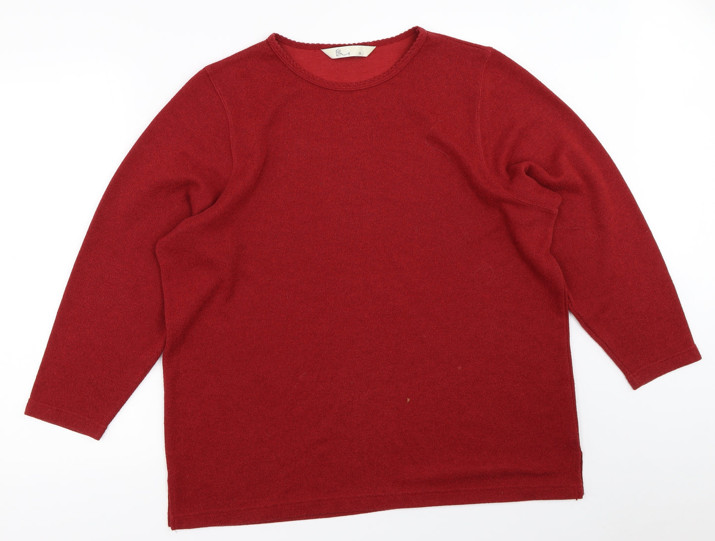 BHS Womens Red   Pullover Jumper Size 16