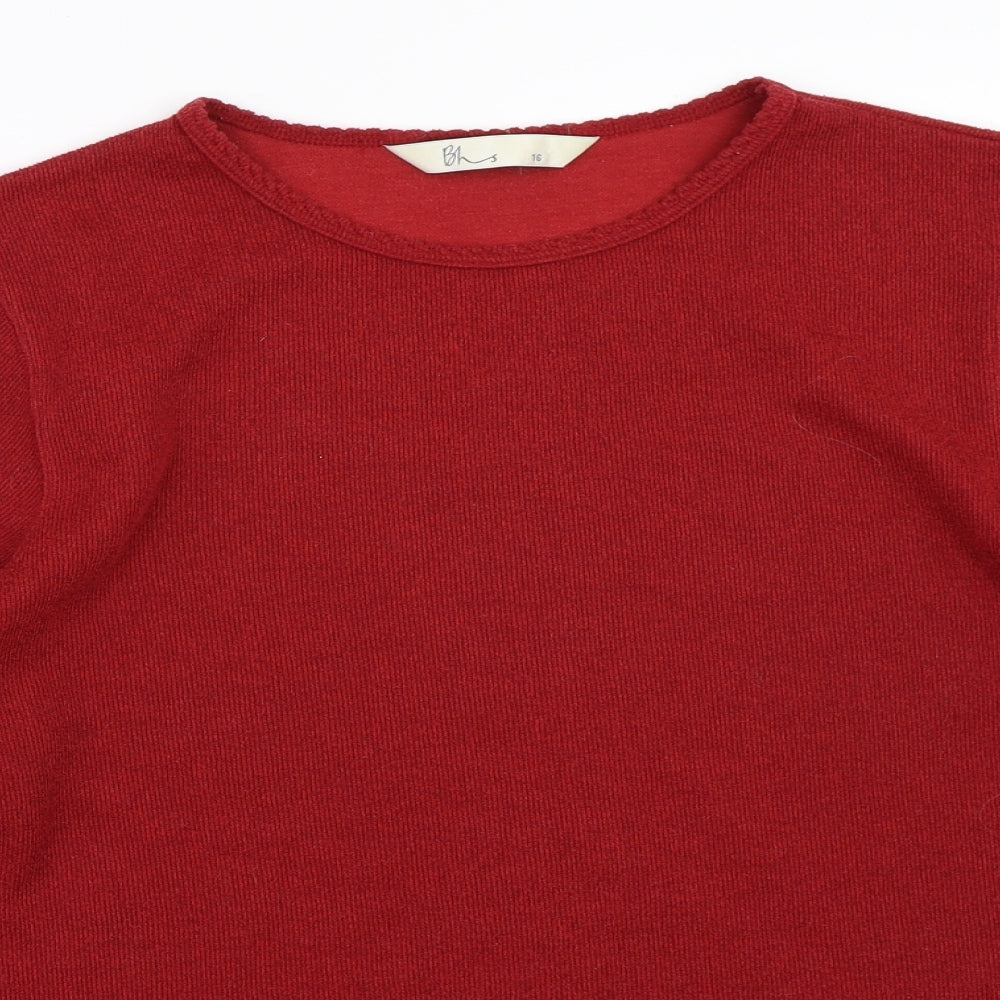 BHS Womens Red   Pullover Jumper Size 16