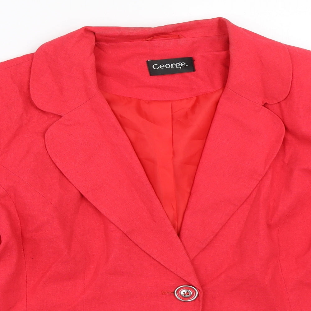 George Womens Red   Jacket Blazer Size 16
