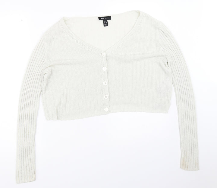 New Look Womens Ivory   Cardigan Jumper Size M