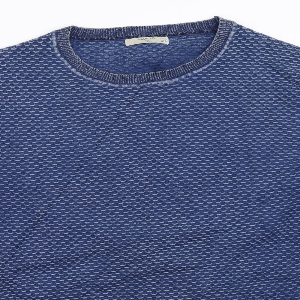 Mango Mens Blue   Pullover Jumper Size XL