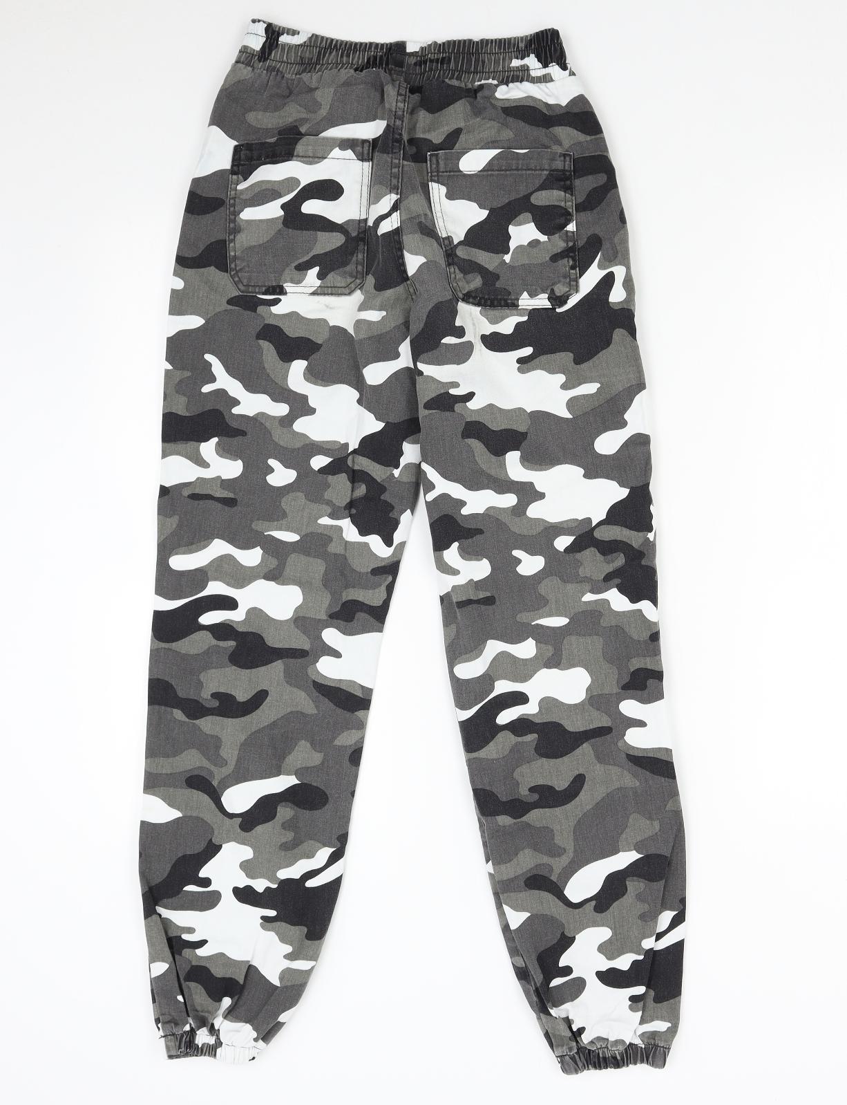 Unlimited Womens Black Camouflage  Sweatpants Trousers Size 10 L27 in