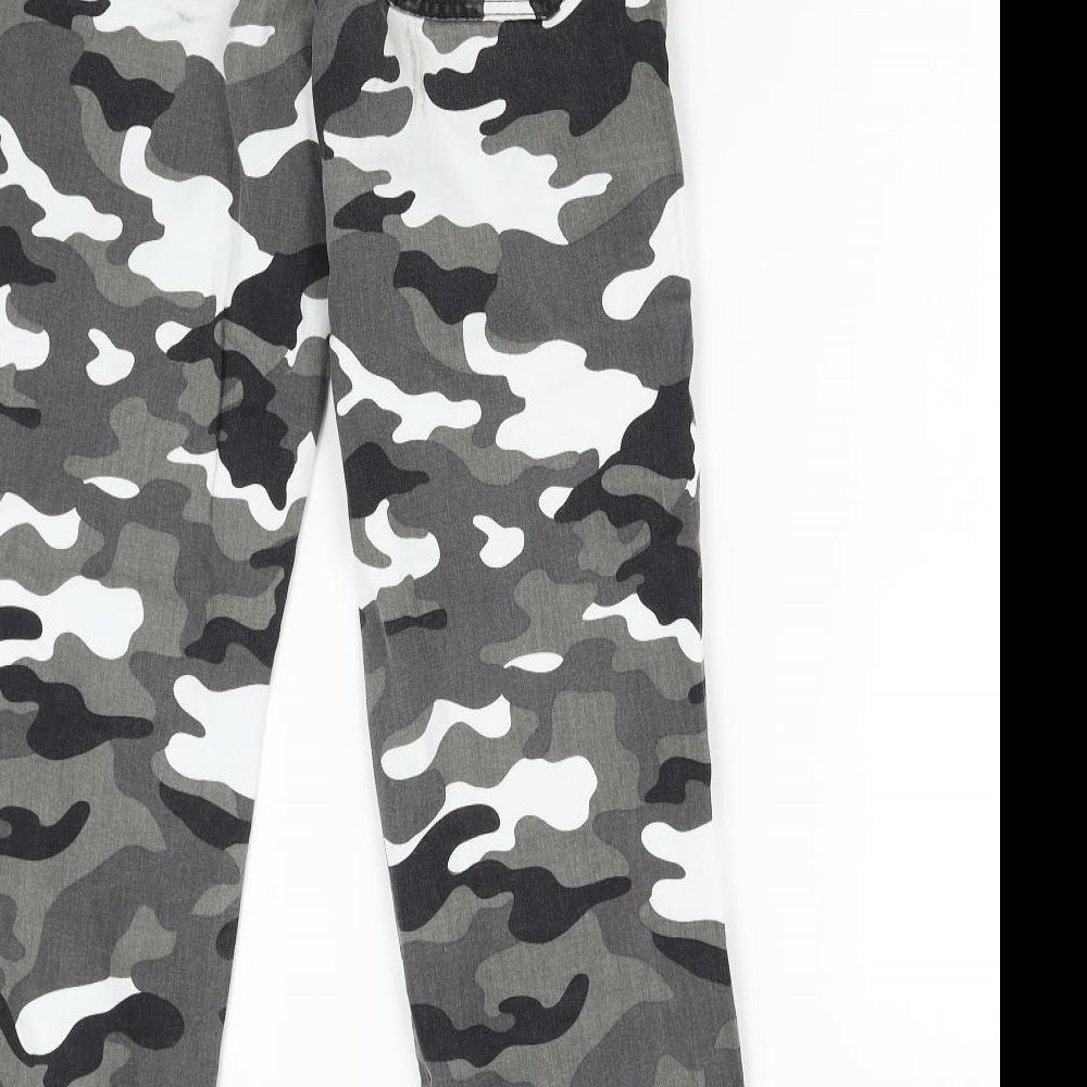 Unlimited Womens Black Camouflage  Sweatpants Trousers Size 10 L27 in
