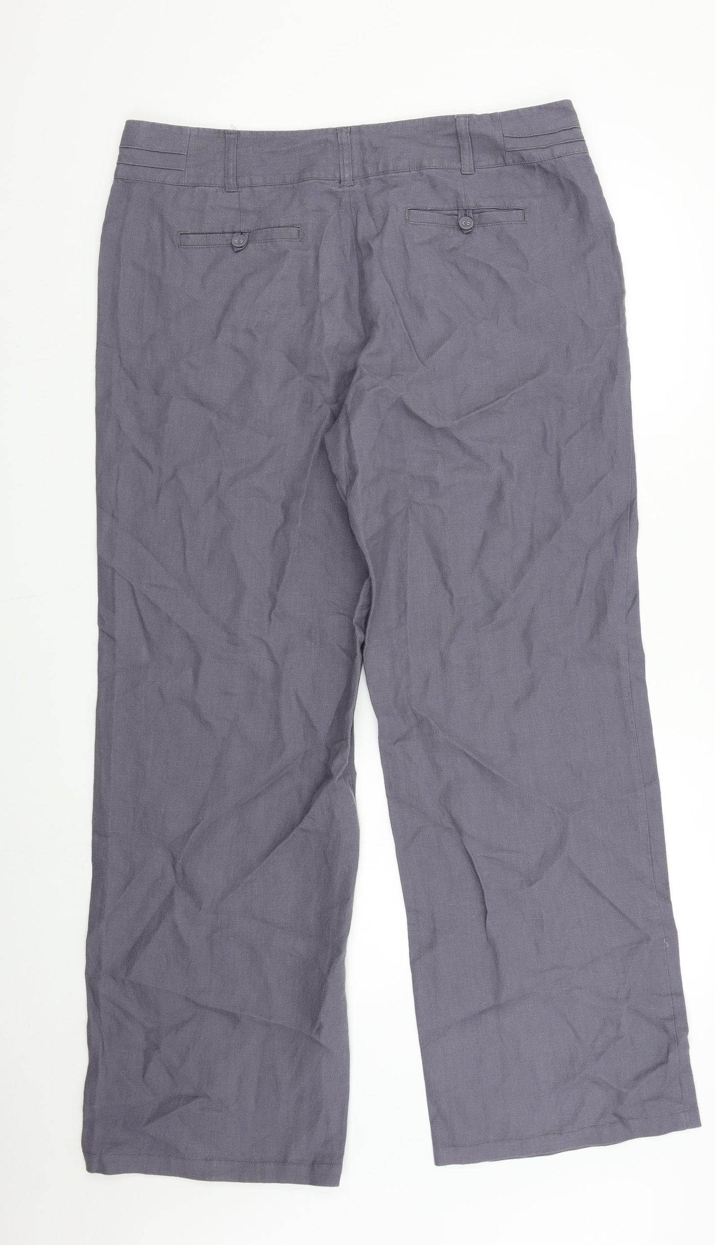 Monsoon Womens Grey   Trousers  Size 16 L31 in