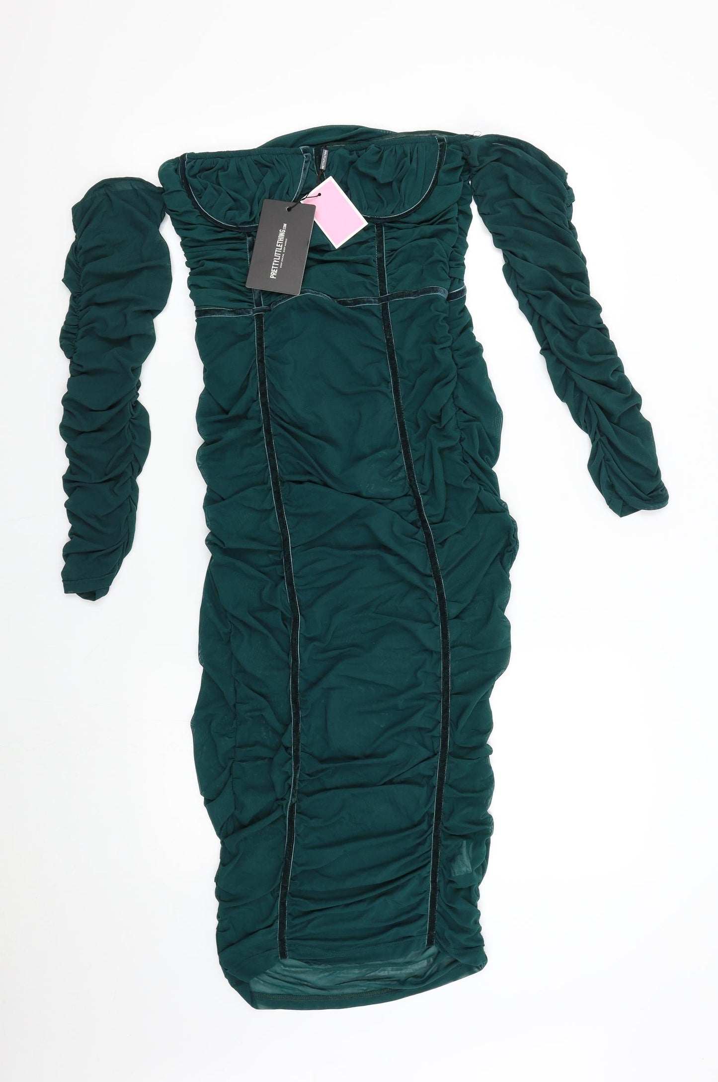 Pretty Little Thing Womens Green   Bodycon  Size 10