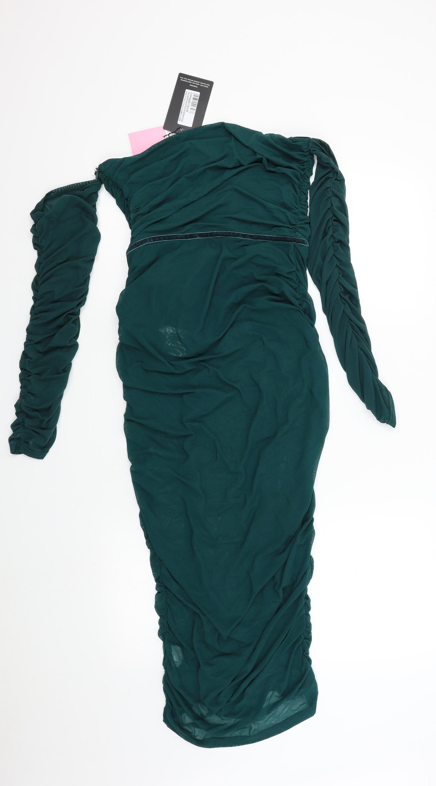 Pretty Little Thing Womens Green   Bodycon  Size 10
