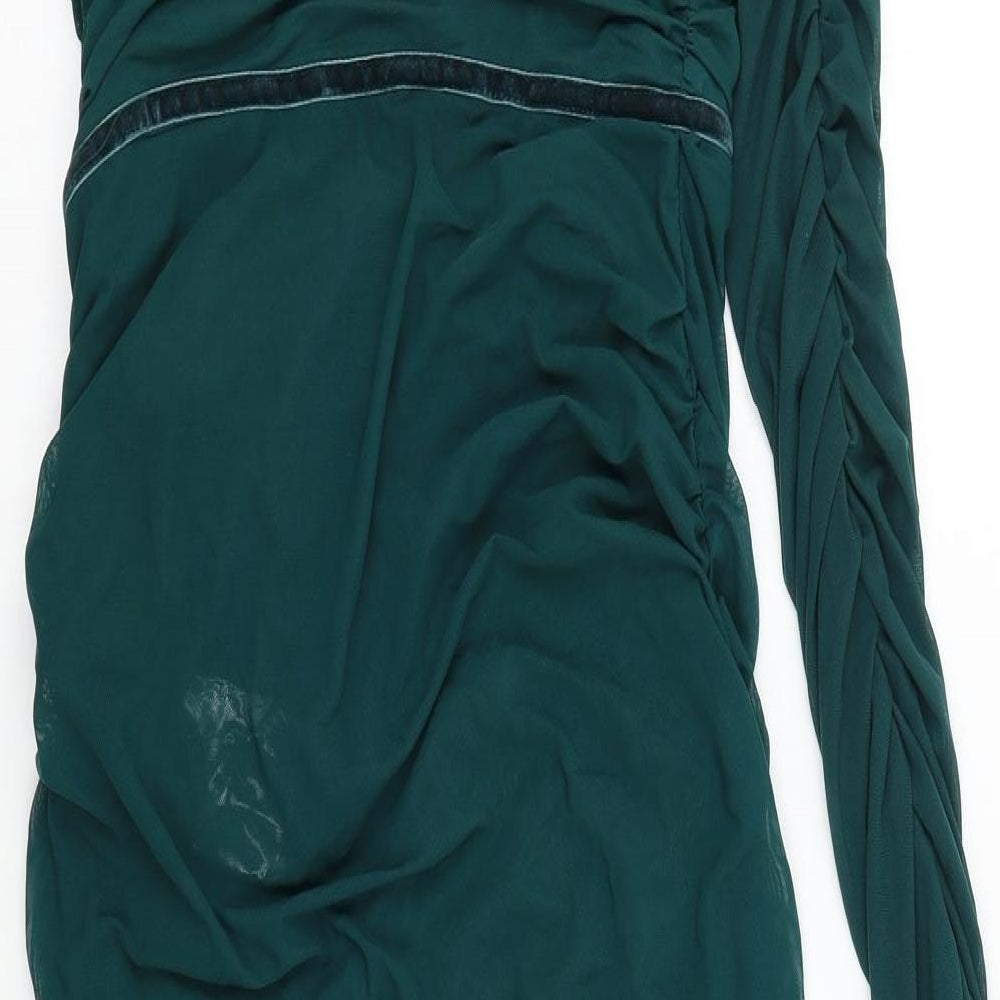 Pretty Little Thing Womens Green   Bodycon  Size 10