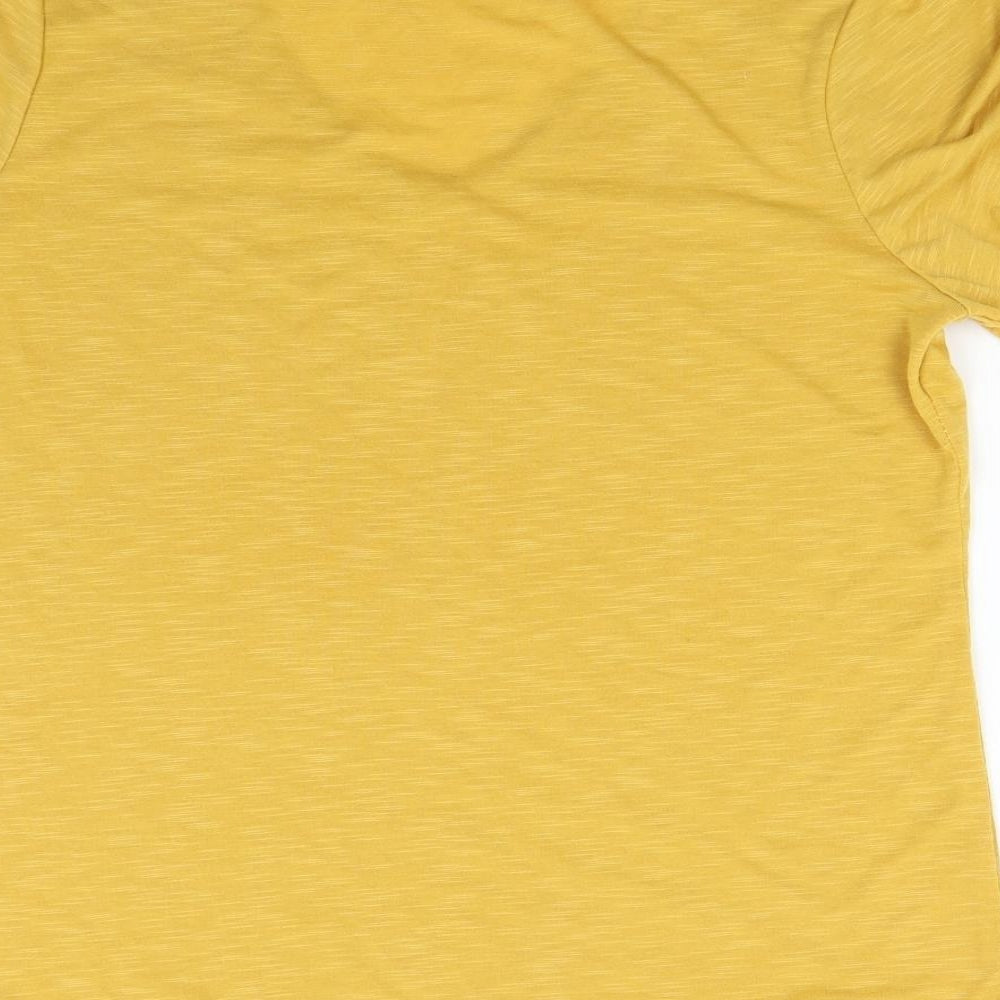 Nutmeg Womens Yellow   Basic T-Shirt Size 10