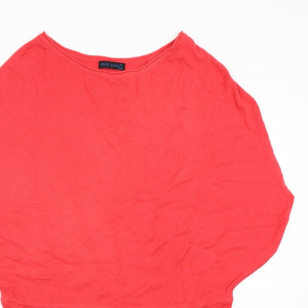 Dolce Cavali Womens Red  Knit Pullover Jumper Size XL