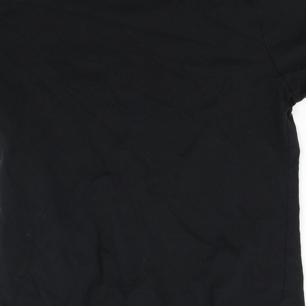 Mitzy Womens Black   Basic T-Shirt Size 14