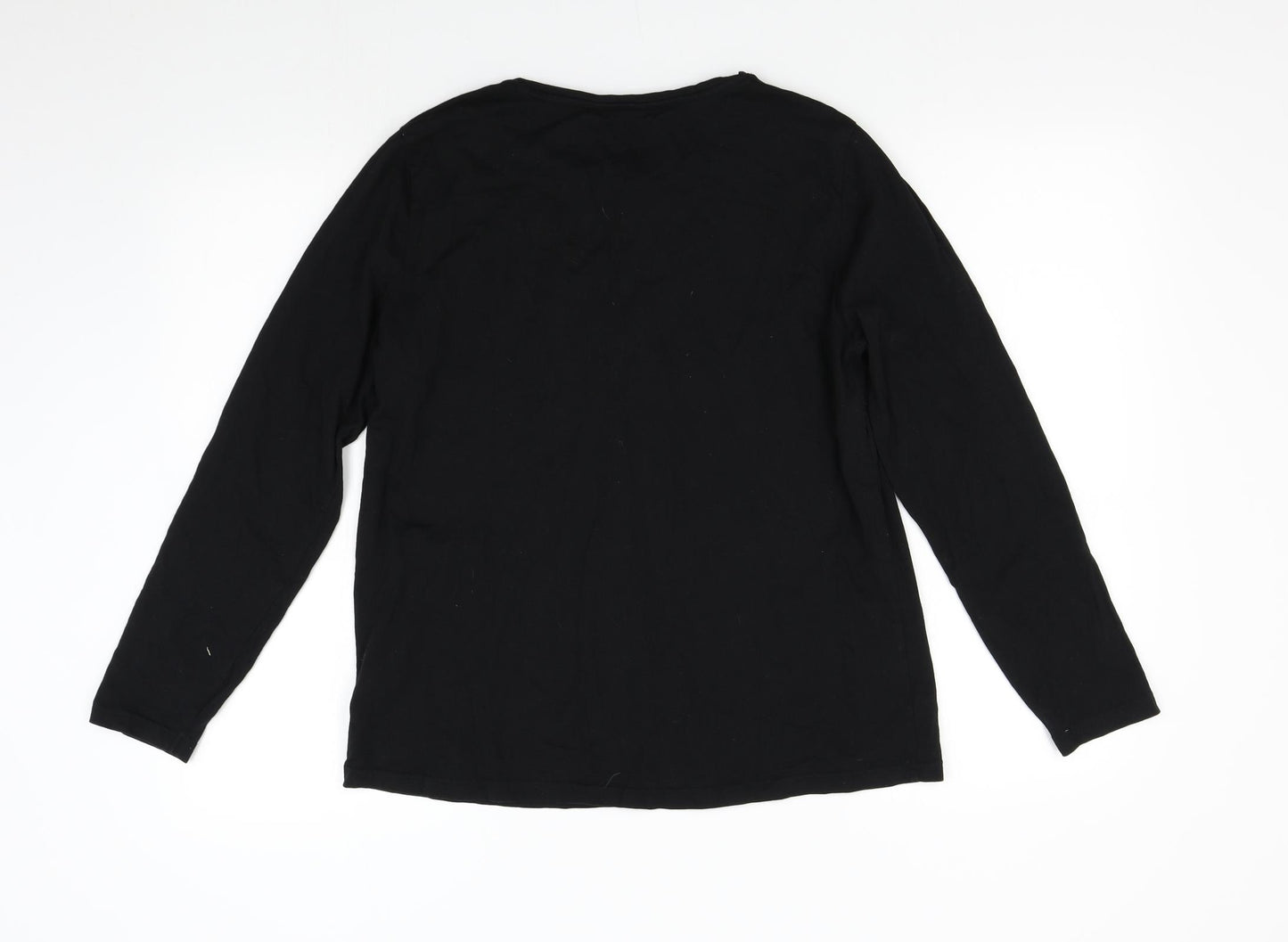 Avenue Womens Black   Basic T-Shirt Size 16