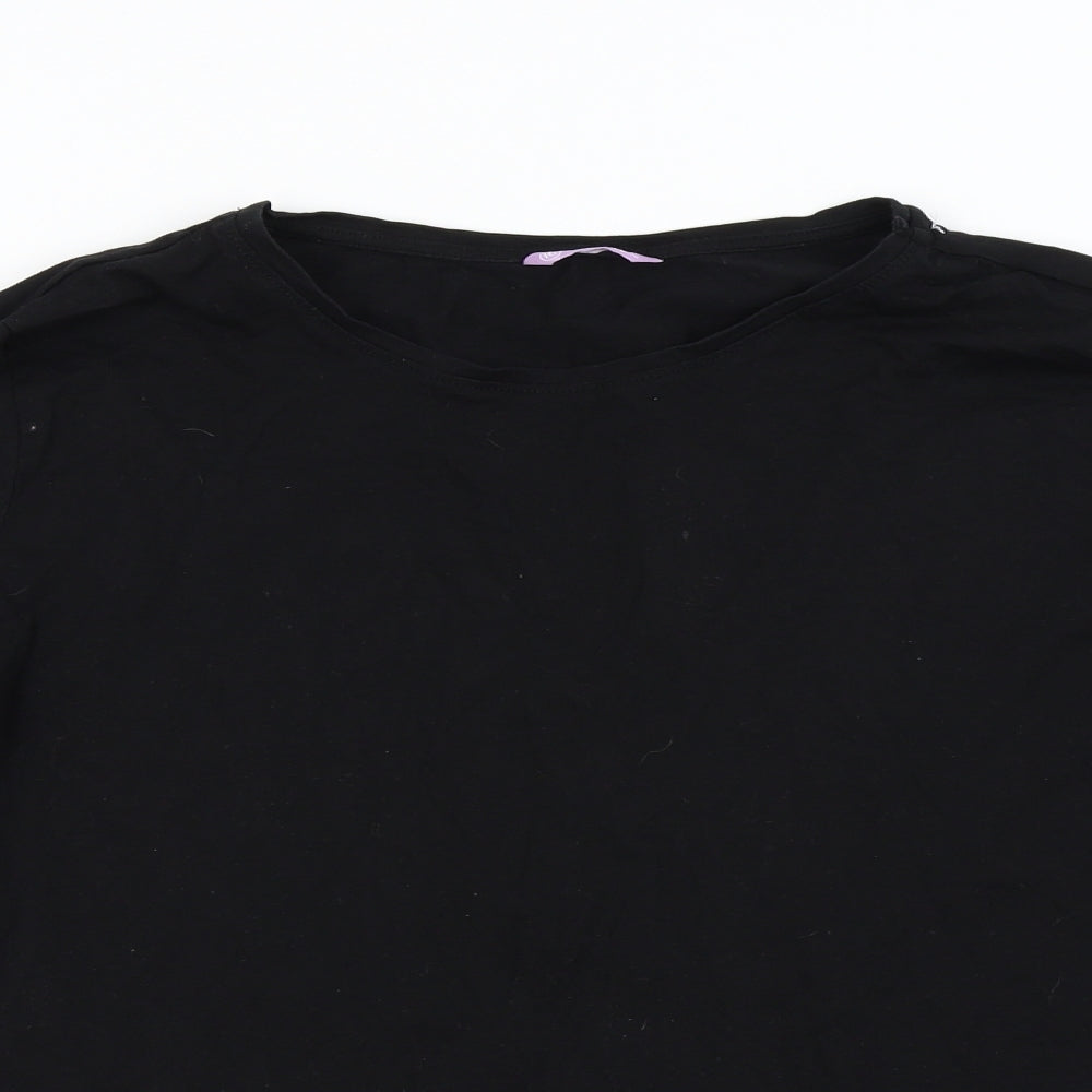 Avenue Womens Black   Basic T-Shirt Size 16