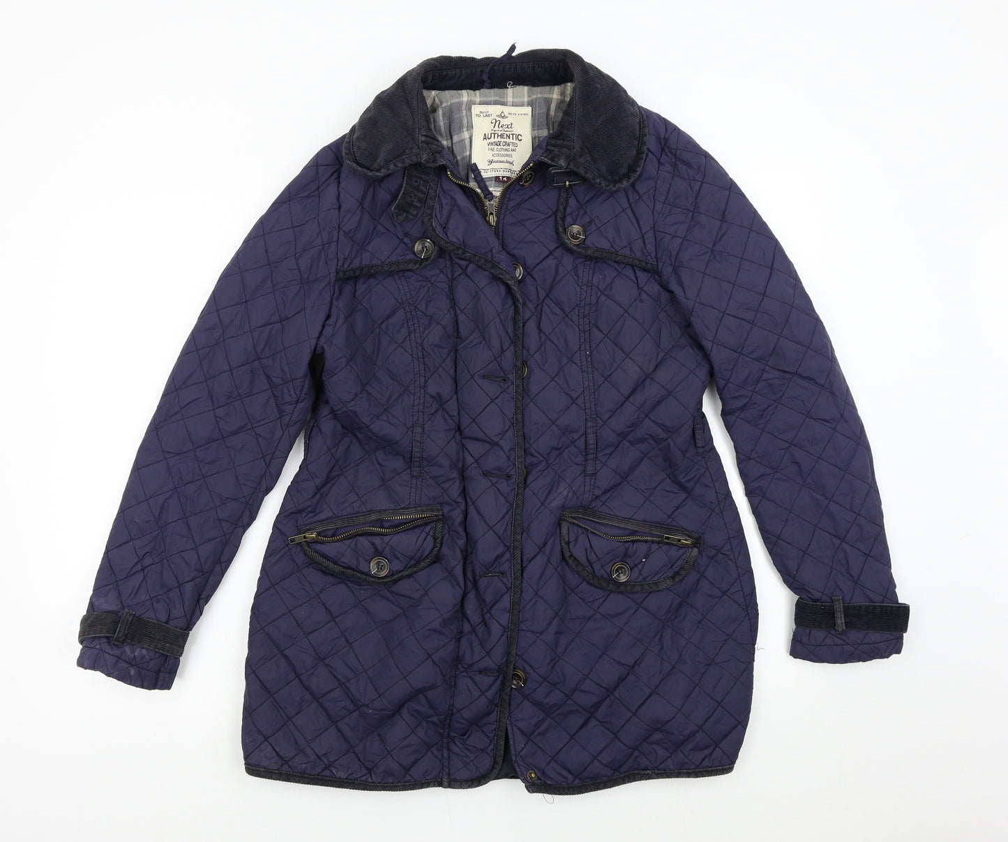 NEXT Womens Blue   Quilted Jacket Size 14