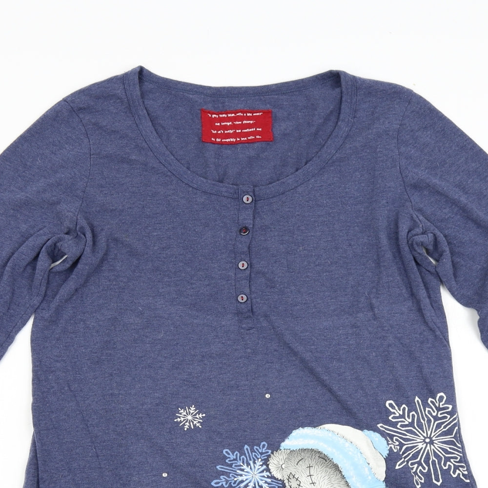 M&S Womens Blue Solid   Nightshirt Size 8